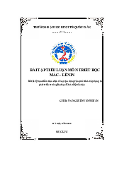 Quan điểm toàn diện về sự vận dụng vào quá trình xây dựng vàphát triển- Triết học Mác Lenin| Đại học Kinh Tế Quốc Dân