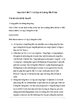 Giải Lịch sử 6 Bài 7: Ai Cập và Lưỡng Hà cổ đại | Kết nối tri thức