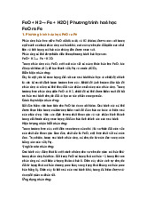 FeO + H2→ Fe + H2O | Phương trình hoá học FeO ra Fe