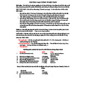 LÝ THUYẾT MÔN ĐỘC CHẤT - CHƯƠNG 1: ĐẠI CƯƠNG VỀ ĐỘC CHẤT