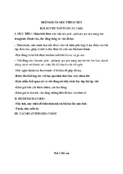 Tuần 24 | Giáo án buổi 2 Tiếng Việt học kì 1 | Cánh diều