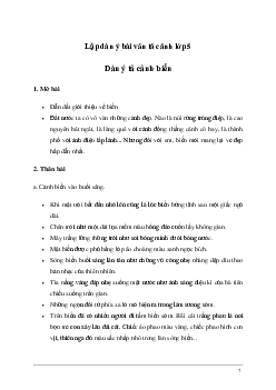 Dàn ý bài văn tả cảnh (16 mẫu) | Tập làm văn lớp 5