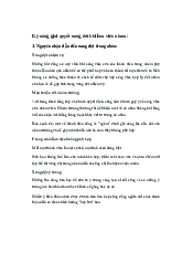 Tài liệu: Kỹ năng giải quyết xung đột khi làm việc nhóm | Giao tiếp kinh doanh