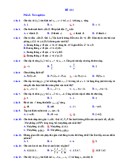 Top 10 đề (70% trắc nghiệm + 30% tự luận) ôn thi cuối học kì 1 môn Toán 11