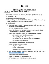 Bài Tập Quản Lý Nhân Lực Dự Án Phần Mềm | Môn Quản lý đối với dự án phần mềm - Đại học Sư phạm Kỹ thuật Thành phố Hồ Chí Minh