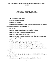 Câu hỏi trắc nghiệm Triết học Mác - Lênin | Trường Đại học Tài chính - Kế toán