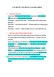 Câu hỏi ôn tập môn Luật Hành Chính | Trường Đại học Luật, Đại học Quốc gia Hà Nội