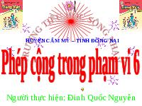Giáo án điện tử Toán 1 Chương 2 Cánh diều: Phép cộng trong phạm vi 6