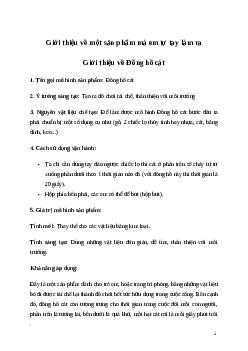 Văn mẫu Giới thiệu về một sản phẩm mà em tự tay làm ra | Kết nối tri thức