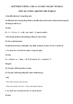 Ngữ pháp unit 10 lớp 6 Cities around the world - Smart World