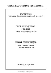 Mẫu Trình Bày Ý Tưởng Kinh Doanh Nhóm 1 QTK45A QTK45C - Workshop Dino