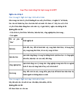 Soạn Thực hành tiếng Việt trang 26 KNTT | Ngữ Văn 6 Kết nối tri thức