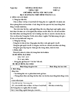Giáo án Tiếng Việt lớp 4 Tuần 16 | Chân trời sáng tạo