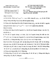 Đề chọn đội tuyển thi HSG QG môn Toán THPT năm 2025 – 2026 sở GD&ĐT Phú Thọ