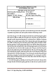 Đề thi học phần Marketing Du Lịch | Đại học Thương Mại