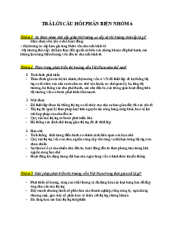 Câu hỏi phản biện kinh tế vi mô | Trường đại học Thương Mại