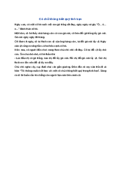 Kể chuyện Cô chủ không biết quý tình bạn | Tiếng việt 1 Kết nối tri thức