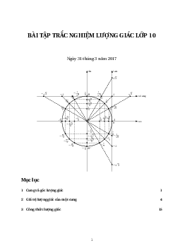 Top 315 bài tập trắc nghiệm cung và góc lượng giác – công thức lượng giác có đáp án