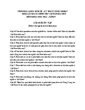 Câu hỏi ôn tập môn Chủ nghĩa xã hội khoa học 2 | Đại học Kinh tế kỹ thuật công nghiệp