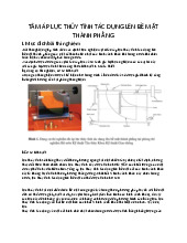 Bài Thí Nghiệm Tâm Áp Lực Thủy Tĩnh Tác Dụng Lên Bề Mặt Thành Phẳng | Môn Cơ học lưu chất ứng dụng - Đại học Sư phạm Kỹ thuật Thành phố Hồ Chí Minh