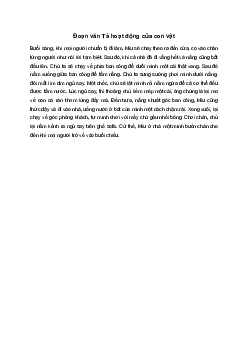 Viết đoạn văn Tả hoạt động hoặc ngoại hình của con vật lớp 4 | Tập làm văn 4