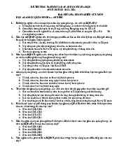Đề Thi & Đáp Án Môn Giáo dục quốc phòng an ninh | Đại học Thủ đô Hà Nội