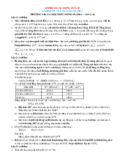 Bộ đề thi olympic Hóa 10 (có lời giải chi tiết và đáp án)