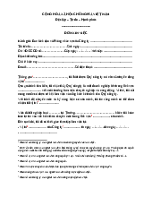Mẫu đơn xin việc