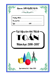 Tài liệu ôn thi tuyển sinh vào lớp 10 môn Toán – Trần Quốc Nghĩa