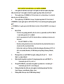 Bài tập ôn tập Chương 1,2,3 môn Chủ nghĩa xã hội khoa học