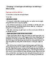 Đề cương Ôn thi môn triết học Mác – Lê nin–Trường Đại học bách khoa -đại học Đà Nẵng  