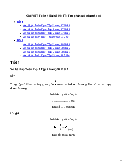 Vở bài tập Toán lớp 4 Bài 65: Tìm phân số của một số Kết nối tri thức