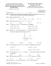 Đề kiểm tra Toán 12 tháng 11 năm 2025 trường Nguyễn Khuyến & Lê Thánh Tông – TP HCM (2)