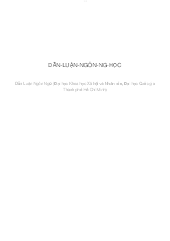 Đề cương DẪN LUẬN NGÔN NGỮ HỌC | Dẫn luận ngôn ngữ | Đại học Khoa học Xã hội và Nhân văn, Đại học Quốc gia Thành phố HCM
