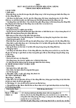 Bài 7: Bài tập về sự chuyển hoá năng lượng trong dao động điều hoà | Giáo án Vật Lí 11 Kết nối tri thức