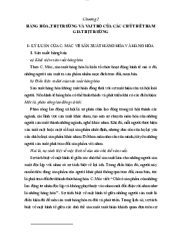 Chương 2. Kinh tế chính trị mác - lênin | môn Triết học Mác -Lênin | Đại học sư phạm Hà nội 