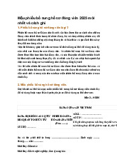 Mẫu phiếu bổ sung hồ sơ đảng viên 2025 mới nhất và cách ghi