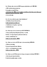 Đề Thi Thử - Câu Hỏi và Đáp Án | Môn Nguyên lý hệ điều hành - Đại học Cần Thơ