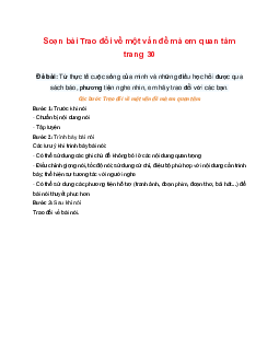 Soạn bài Trao đổi về một vấn đề mà em quan tâm | Ngữ văn 7 Tập 1 Kết nối tri thức