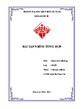 Bài tập nhóm: Phân tích quản trị marketing về Vietnam Airlines môn Quản trị marketing | Trường Đại học Kiến trúc Đà Nẵng