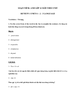 Review 1 lớp 12 Languagee