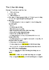 Đề cương môn Tâm lý học đại cương - Trường Đại học lao động -  xã hội