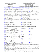 Đề kiểm tra cuối học kỳ 1 Toán 11 năm 2024 – 2025 sở GD&ĐT Bắc Ninh