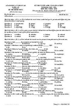 Đề thi Tiếng anh vào 10 Nghệ An 2023 (có đáp án)