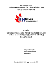 Tiểu luận "Nghiên cứu các yếu tố ảnh hưởng đến hành vi mua sắm của khách hàng tại siêu thị Emart Gò Vấp" | Phân tích dữ liệu trong kinh doanh | Trường Đại học Công nghiệp Thành phố Hồ Chí Minh