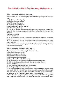 Soạn bài Thực hành tiếng Việt trang 45 | Ngữ văn 8 sách Kết nối tri thức