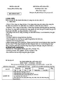 Đề giữa học kỳ 1 Toán 7 năm 2023 – 2024 trường THCS Hà Huy Tập – BR VT