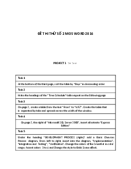 Đề thi thử số 2 MOS Word 2016