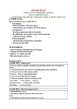 Unit I: Introduction - Lesson ID | Giáo án Tiếng Anh 11 Friends Global