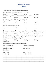 Đề ôn tập hè lớp 4 lên lớp 5 môn Toán - Đề số 6